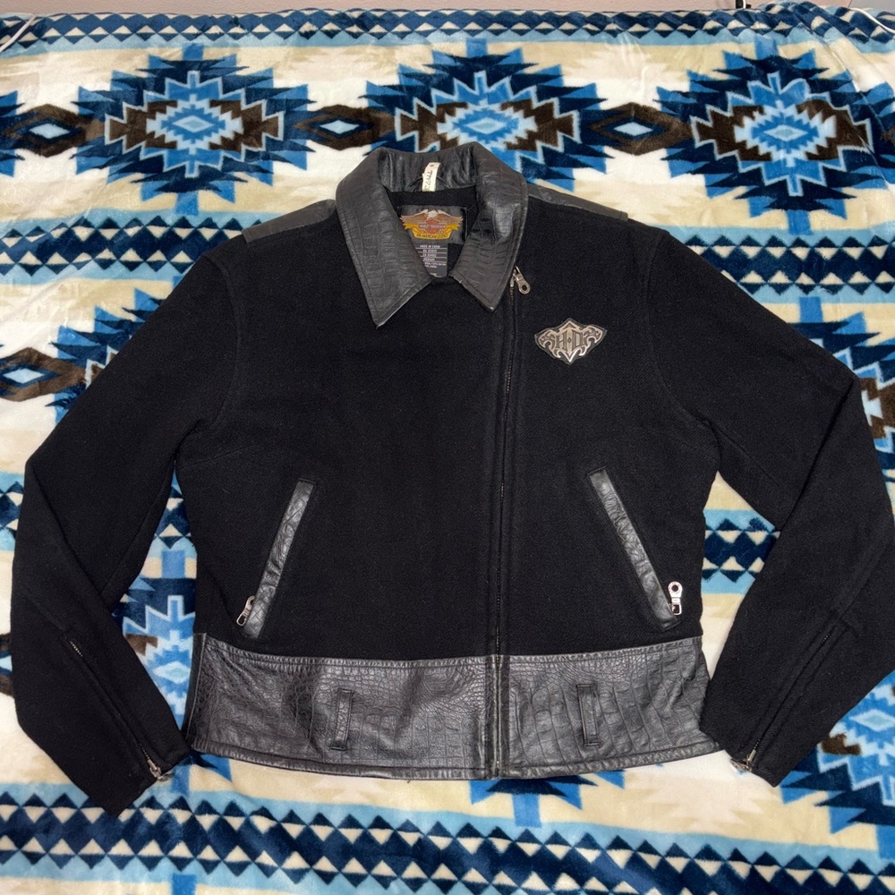Harley-Davidson Women's Wool and Leather Rider Jacket